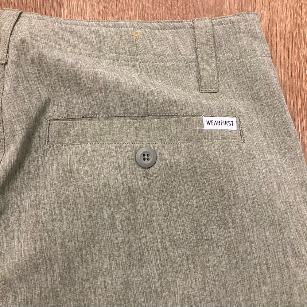 Men's Wearfirst Green Cargo Shorts Size 32 - Picture 4 of 11